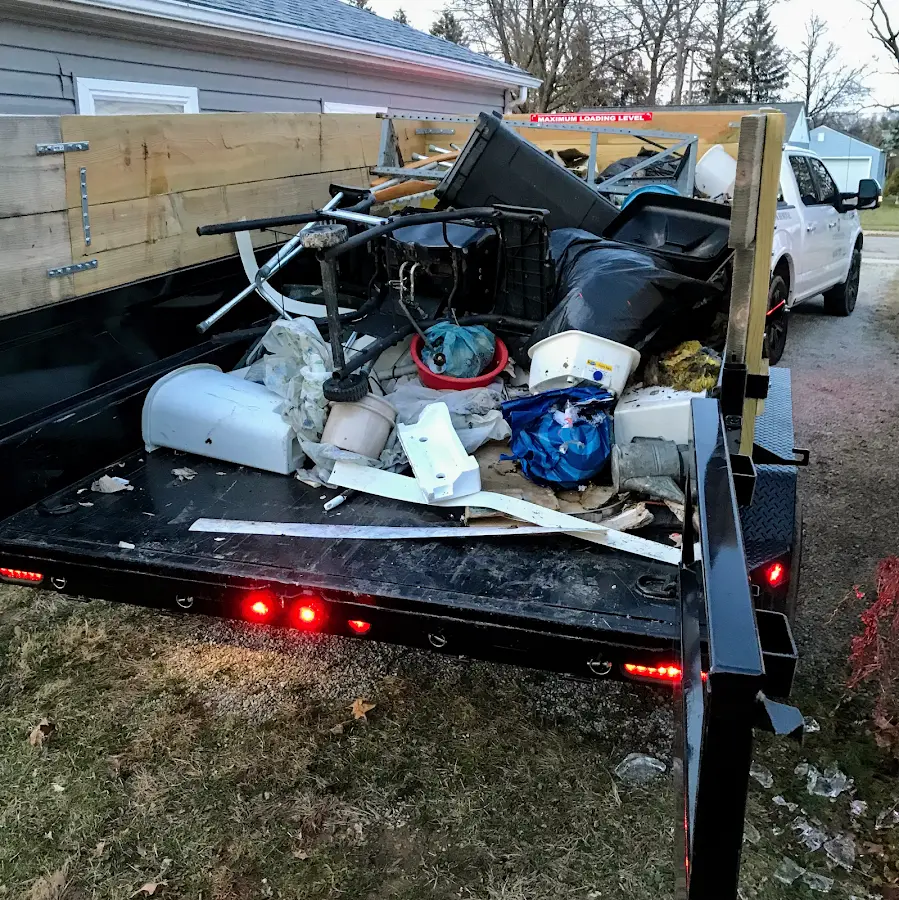 Roll-off dumpster delivered to a residential driveway in Solebury